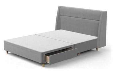 Studio by Silentnight Geo Double 2 Drw Bed Frame-Slate Grey.
